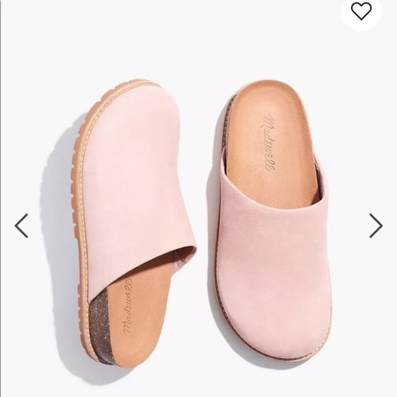 Madewell Shoes - Madewell The Layne Clog Mule in Nubuck in Dusty Blush